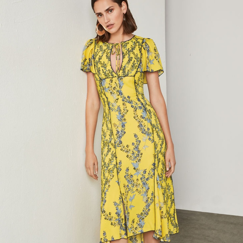 BCBGMaxAzria Floral Blooms High-Low Dress SZ M